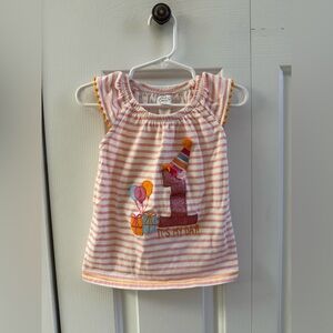 ONE YEAR OLD BIRTHDAY PARTY SHIRT 12-18M